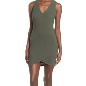 ASTR the Label Green Pique Bodycon Dress Sz S